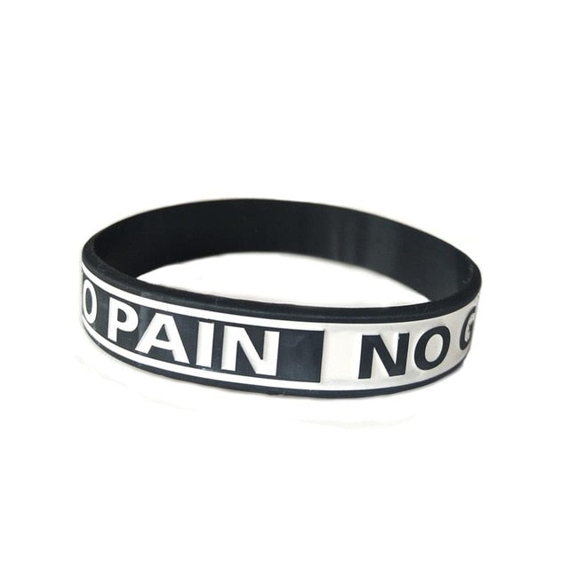 "Never give up"&"No Pain No Gain"Motivational Bracelets