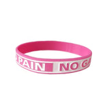 "Never give up"&"No Pain No Gain"Motivational Bracelets