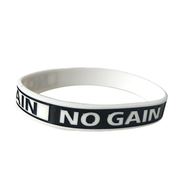 "Never give up"&"No Pain No Gain"Motivational Bracelets